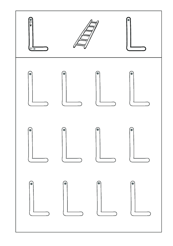 Buchstaben nachzeichnen l