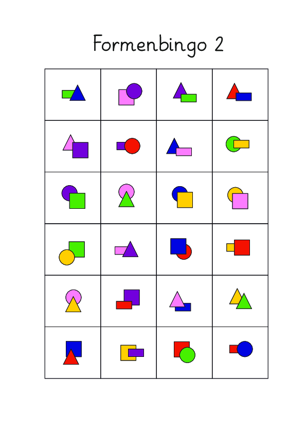 Zwei Formenbingos (pdf)   Lernstübchen